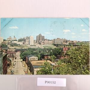 Vintage Richmond Virginia Litho Postcard City Skyline 1970 Marshall Street